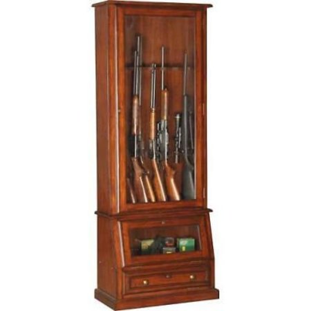 AMERICAN FURNITURE CLASSICS Gun Display Cabinet, Keyed Lock, 113 lbs, 12 Long Guns 898